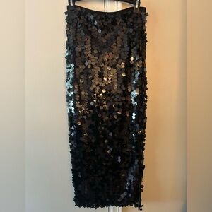 House of Harlow 1960 black sequin midi skirt small